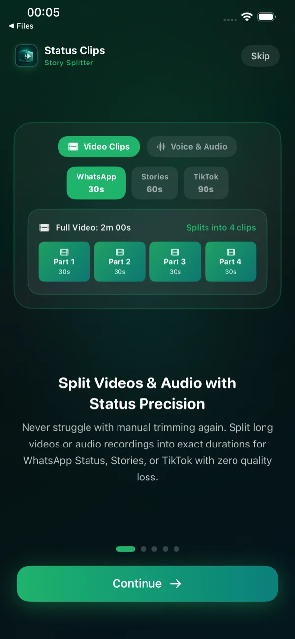 StatusClips Screenshot Preview