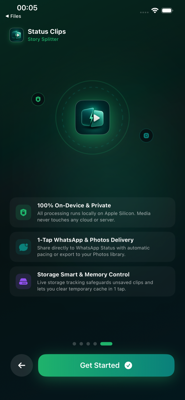 StatusClips Privacy Architecture on iPhone